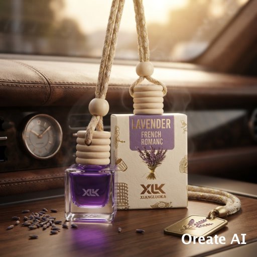 Lufina Lavender perfume golden hour car